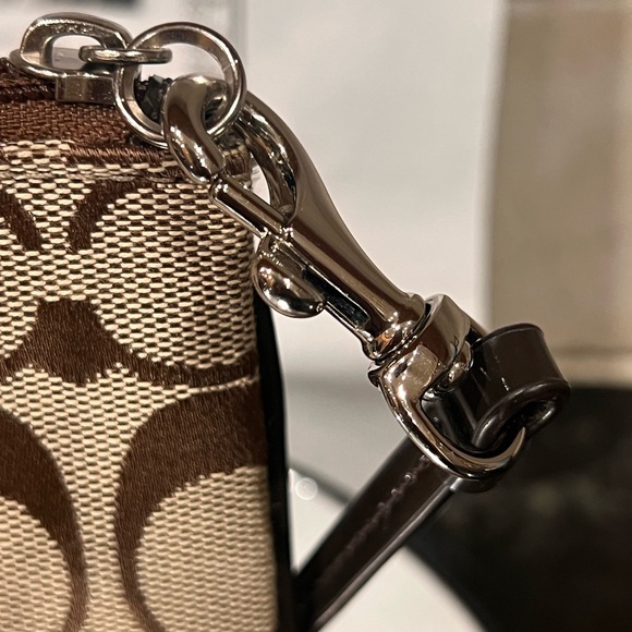 Coach Brown and Tan Wristlet - Picture 3 of 10